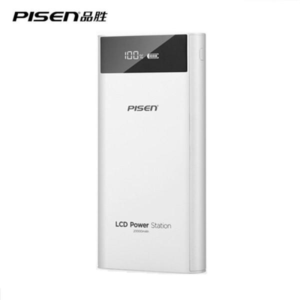 VOUCHER 9% Pin sạc dự phòng Pisen LCD Power Station 20000mAh (Trắng) model New 1000000324