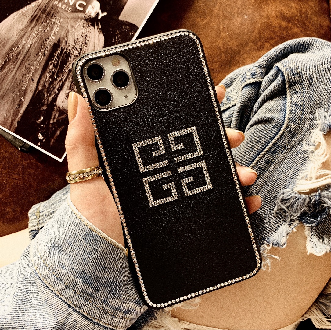 Ốp Lưng Da IMD GG Đính Đá ( Full Viền )