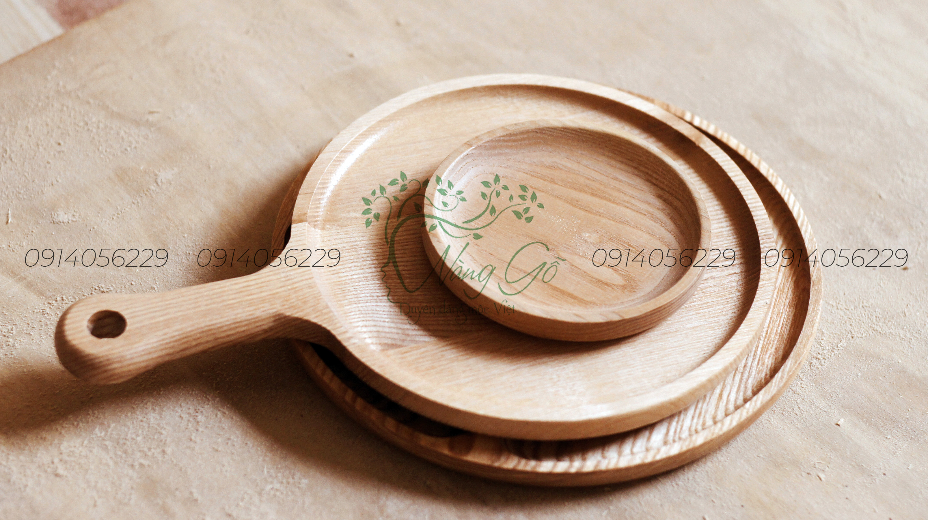 Thớt ( Khay ) tròn có cán