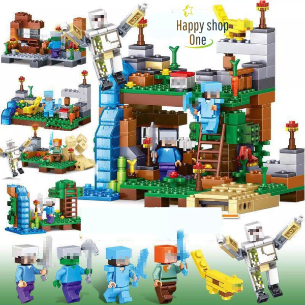 [LEGOMINERCRAFT] Đồ Chơi Trẻ Em Lego Xếp Hình, Đồ Chơi Lắp Ráp Thác Nước Huyền Bí Cho Bé Thỏa Sức Sáng Tạo, 390 Chi Tiết