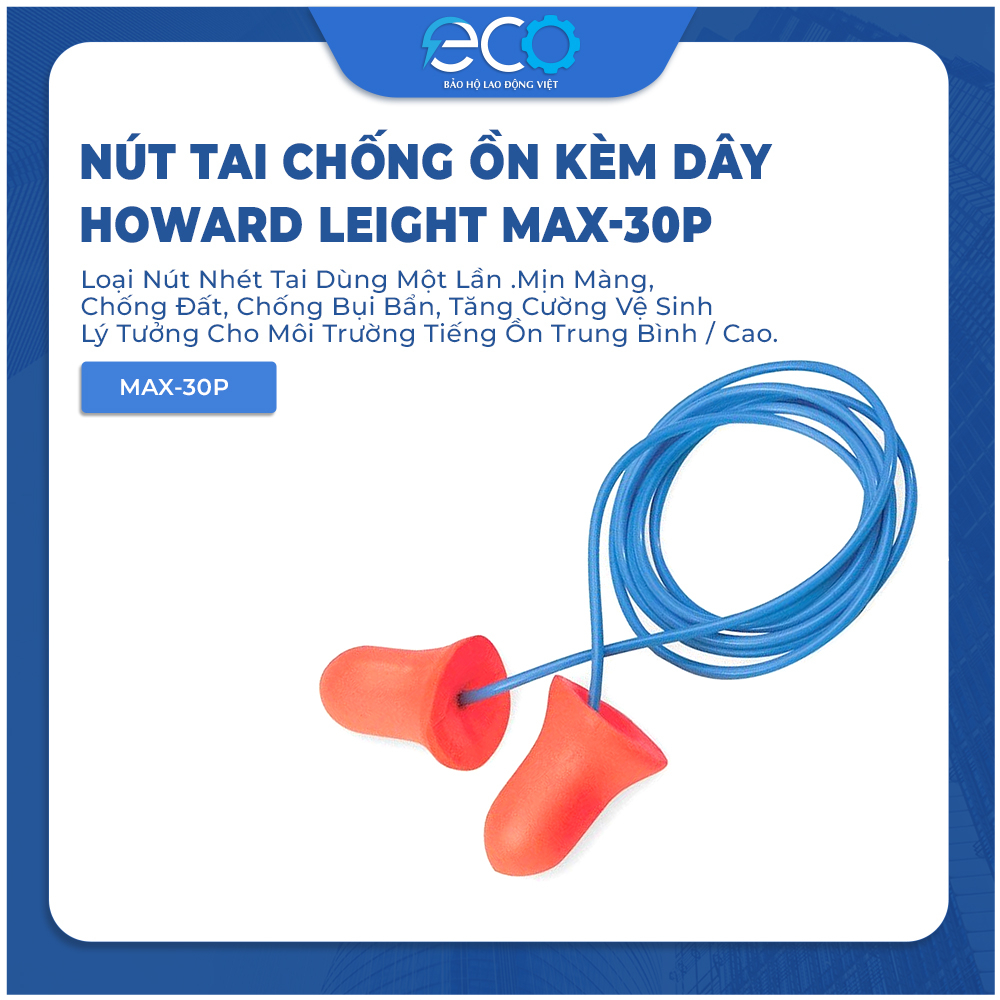 Nút Tai Chống Ồn Kèm Dây Howard Leight MAX-30P
