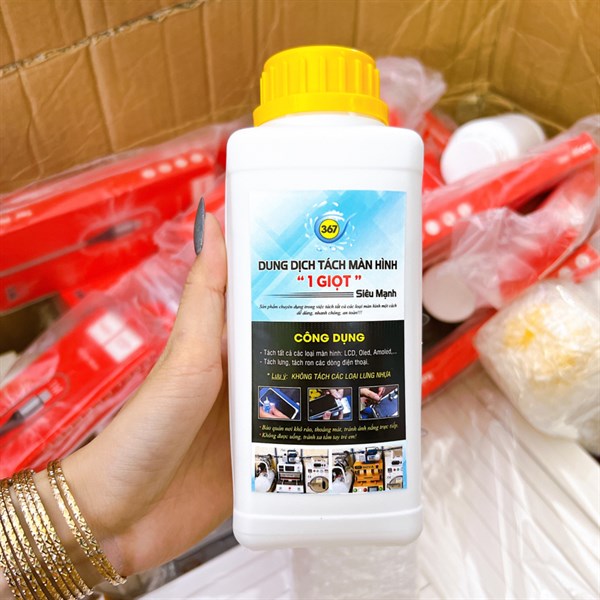 Dung dịch tách màn 1 giọt hàng như hình.