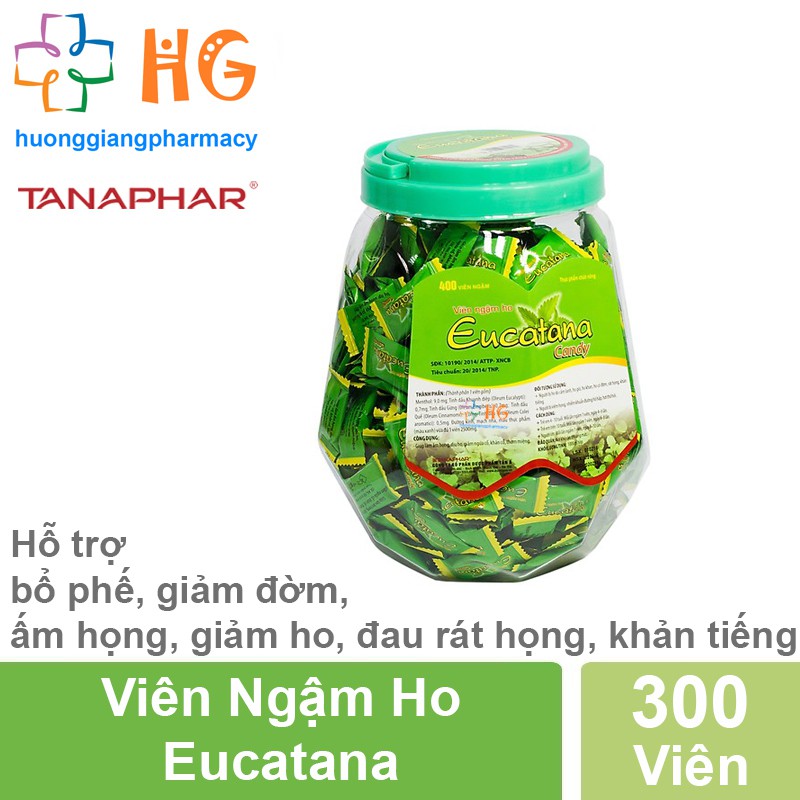 Kẹo ngậm ho Eucatana - Hỗ trợ bổ phế, giảm đờm, giảm ho