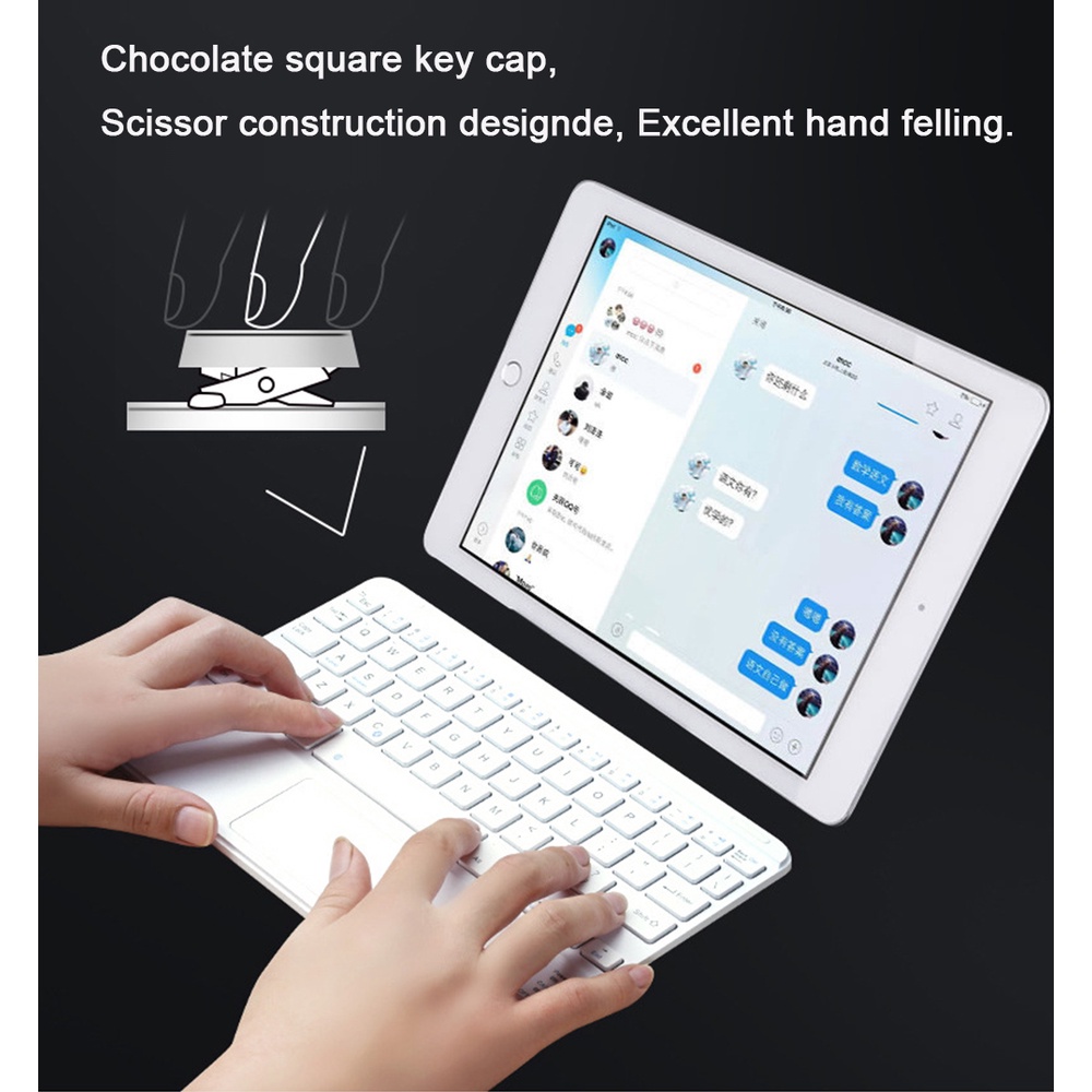 Tablet wireless keyboard for Bluetooth touch keyboard 7inch mini keyboard compatible with ios Android Windows
