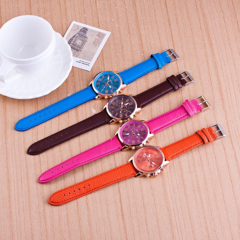Đồng Hồ Nữ AH575 Geneva Dây Da Thời Trang