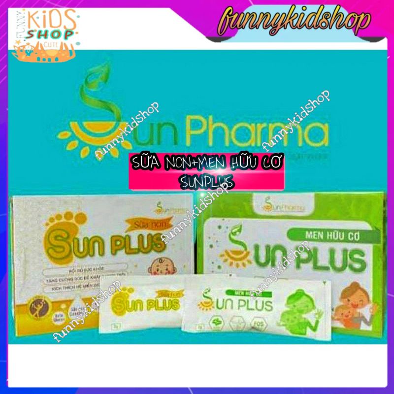 Men hữu cơ Sunplus + Sữa non Sunplus (men sống hữu cơ Sun plus)