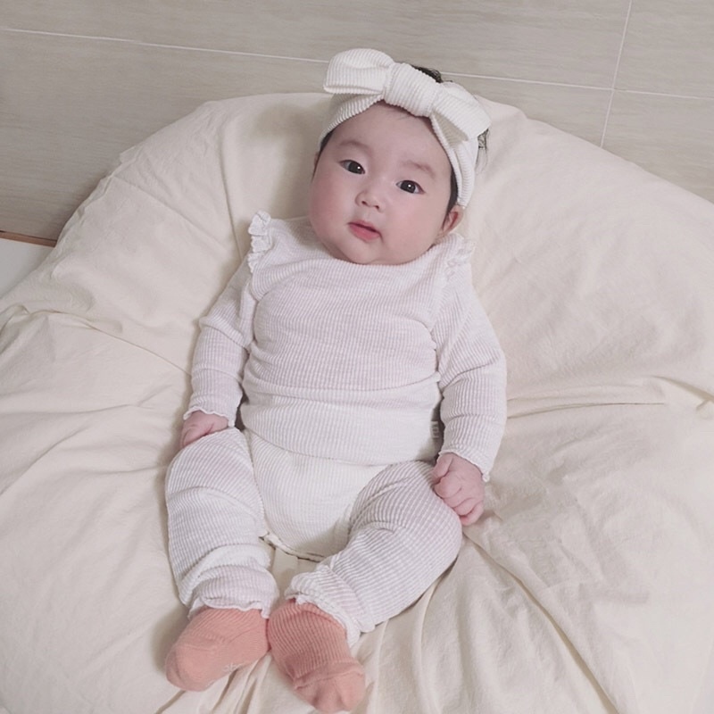 [Bèo Nhún] Bộ kèm turban cho bé mã 35048