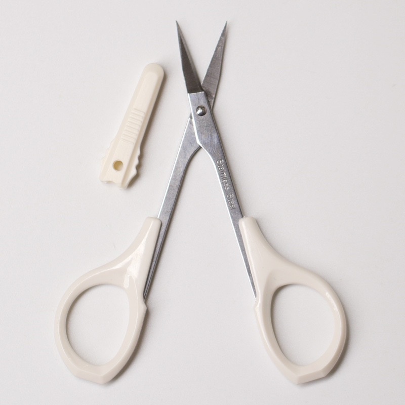 Kéo cắt mi mắt giả bằng thép cao cấp chống gỉ màu hồng chính hãng HALOMI chuyên dùng cho makeup