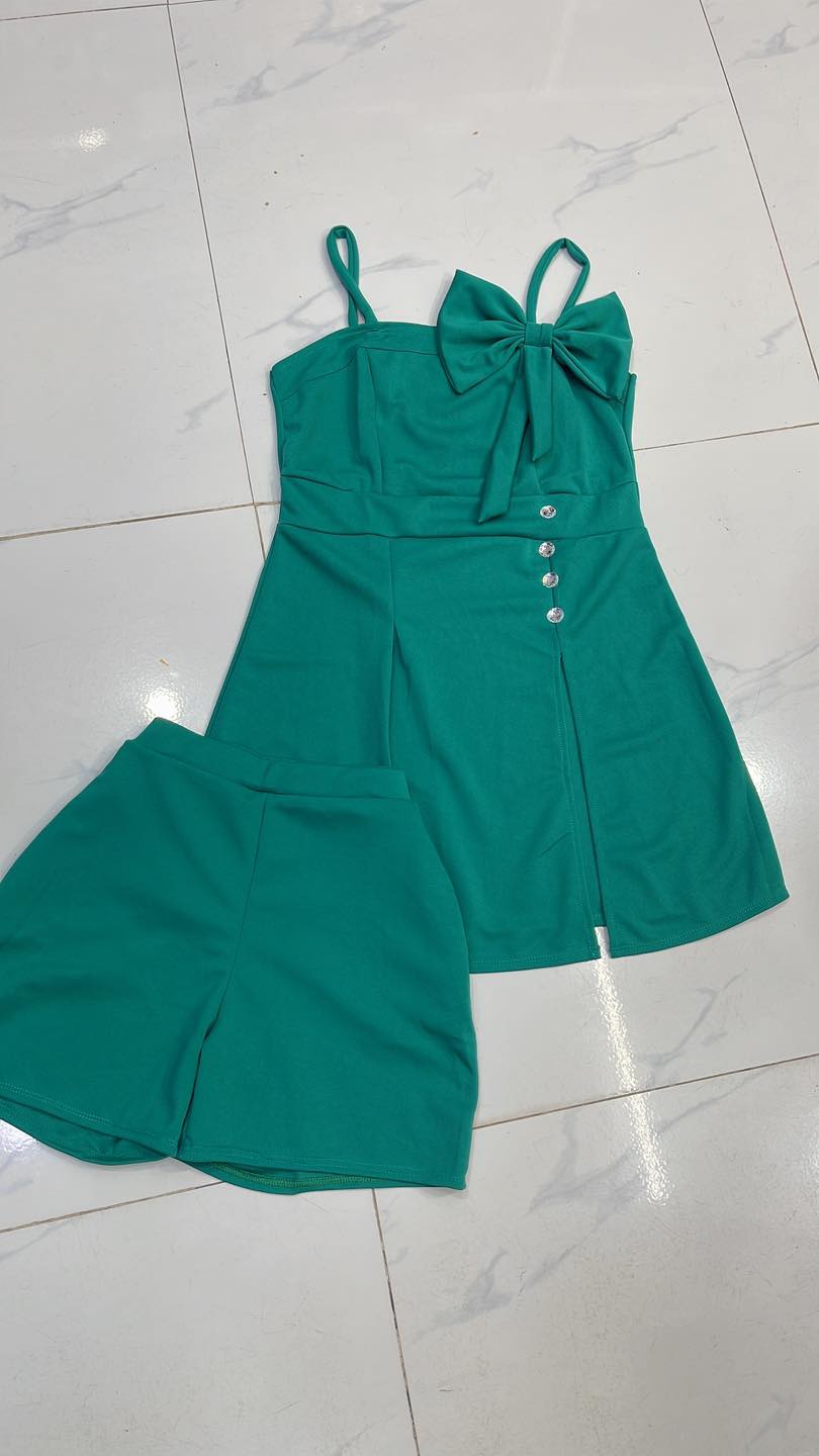 SÉT ĐẦM HAI DÂY SIÊU DỄ THƯƠNG KÈM QUẦN.AK05