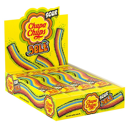 Kẹo Dẻo Chupa Chups Sour Belt (Hộp 32 thanh)