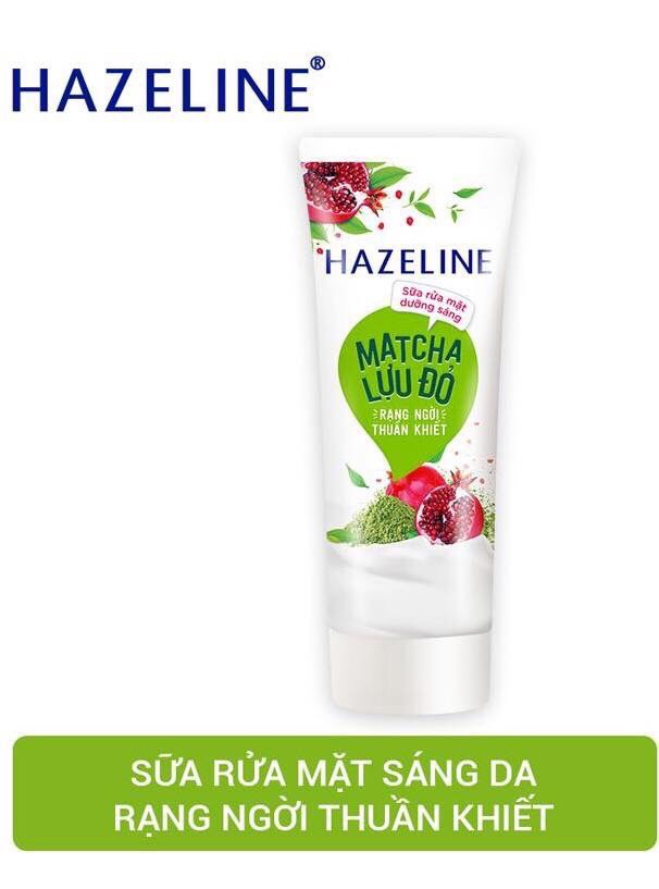 1 tuýp sữa rửa mat Hazeline Matcha Lựu Đỏ 80g