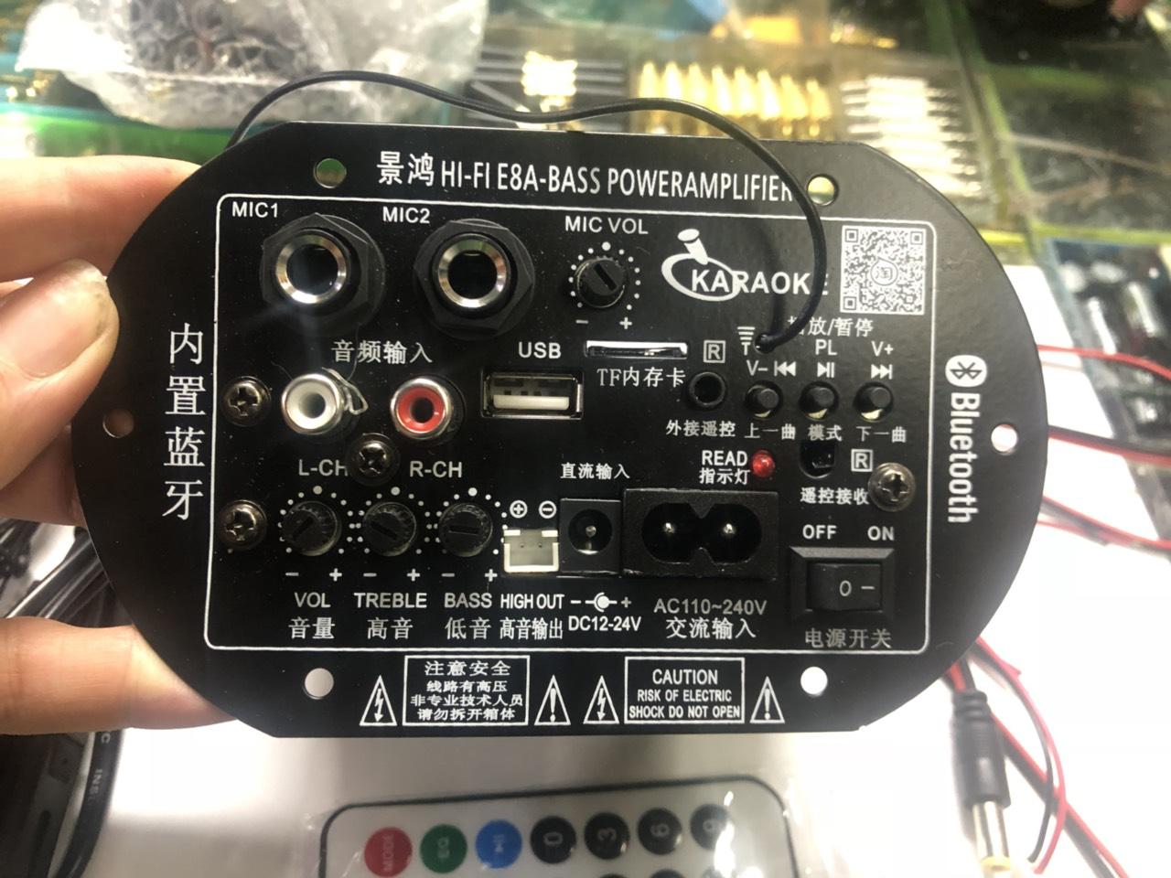 mạch loa crow 80w có blutut có cắm mic