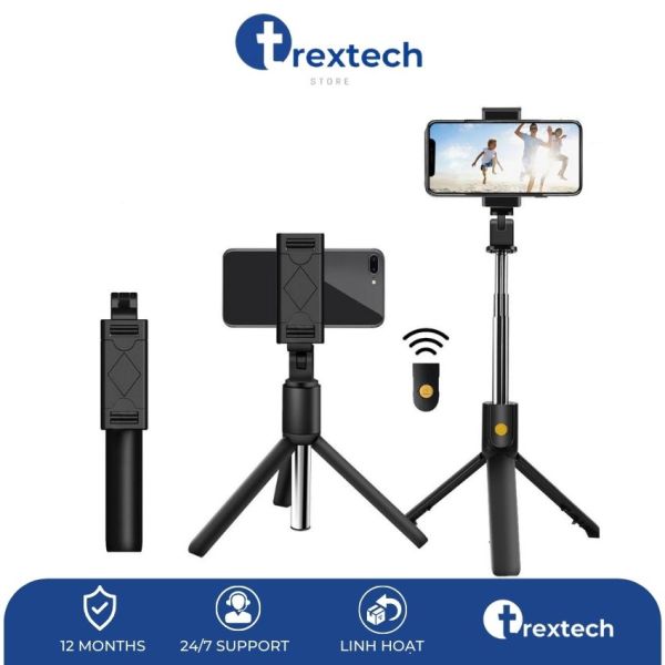 Gậy Chụp Ảnh Tự Sướng Bluetooth 3 Chân Đa Năng Tripod K07 Chụp Hình Selfie hỗ trợ quay video livetream học online - Trextech