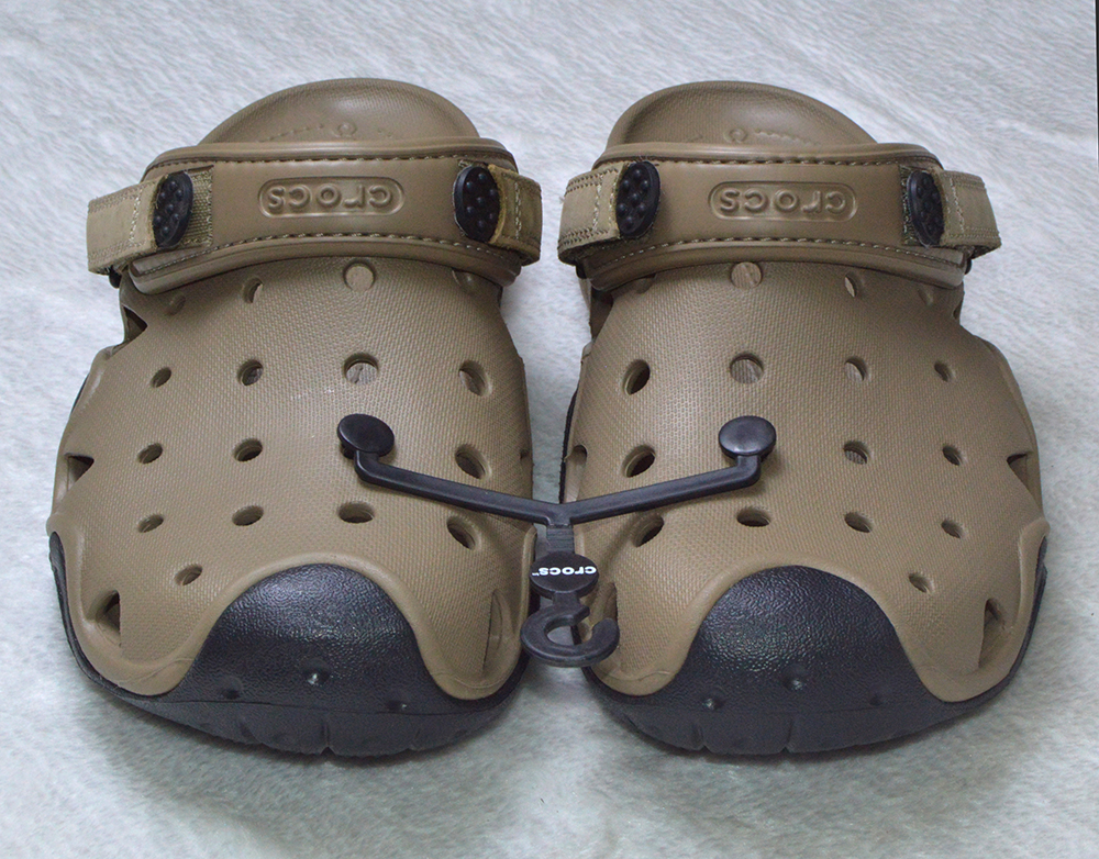 [HCM]Crocs nhựa nam màu da phối đen