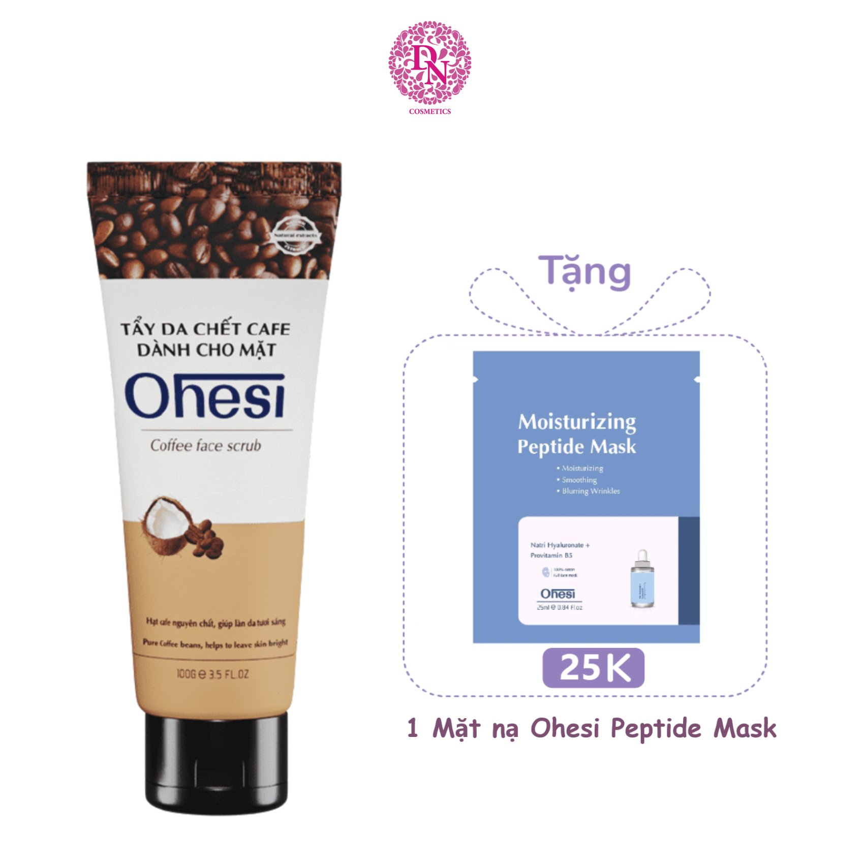 Tẩy tế bào chết Cafe Ohesi dành cho mặt 100g