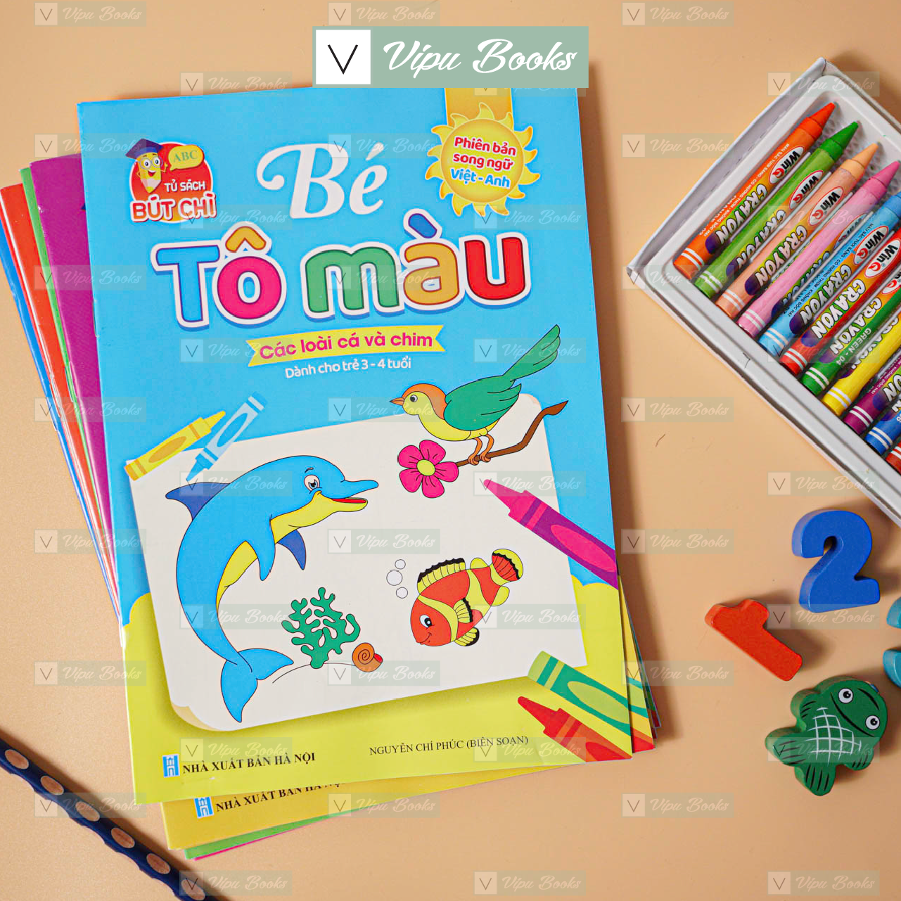 Bộ Sách Tô Màu Cho Bé 3-4 Tuổi(08 Quyển Tô Màu)