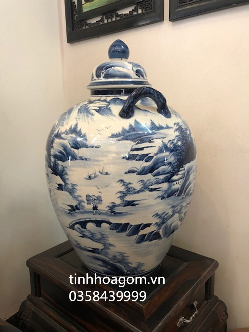 Bình ngâm rượu sứ Bát Tràng 50l