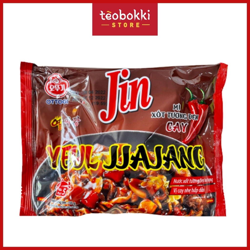 Mì Ottogi xốt tương đen Jin Jjajang 75g, 135g