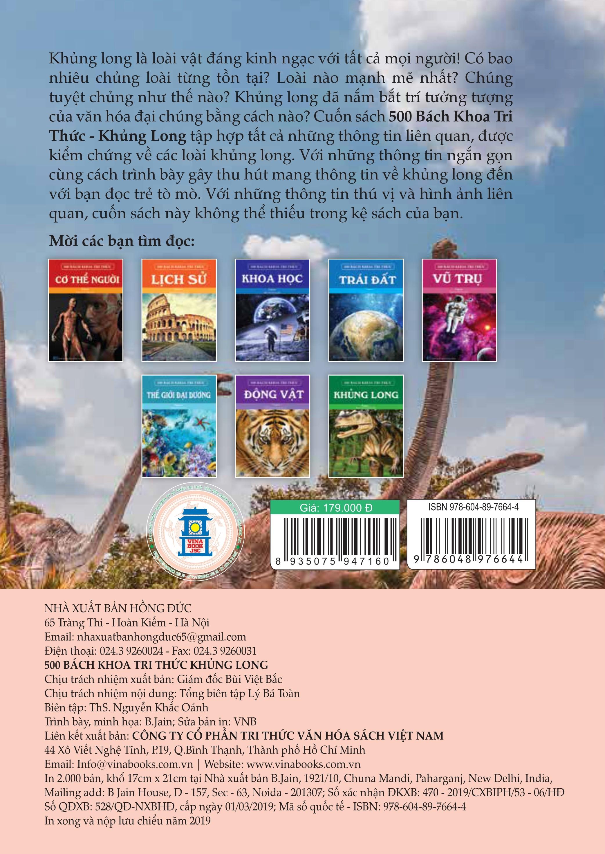 500 Bách Khoa Tri Thức - Khủng Long