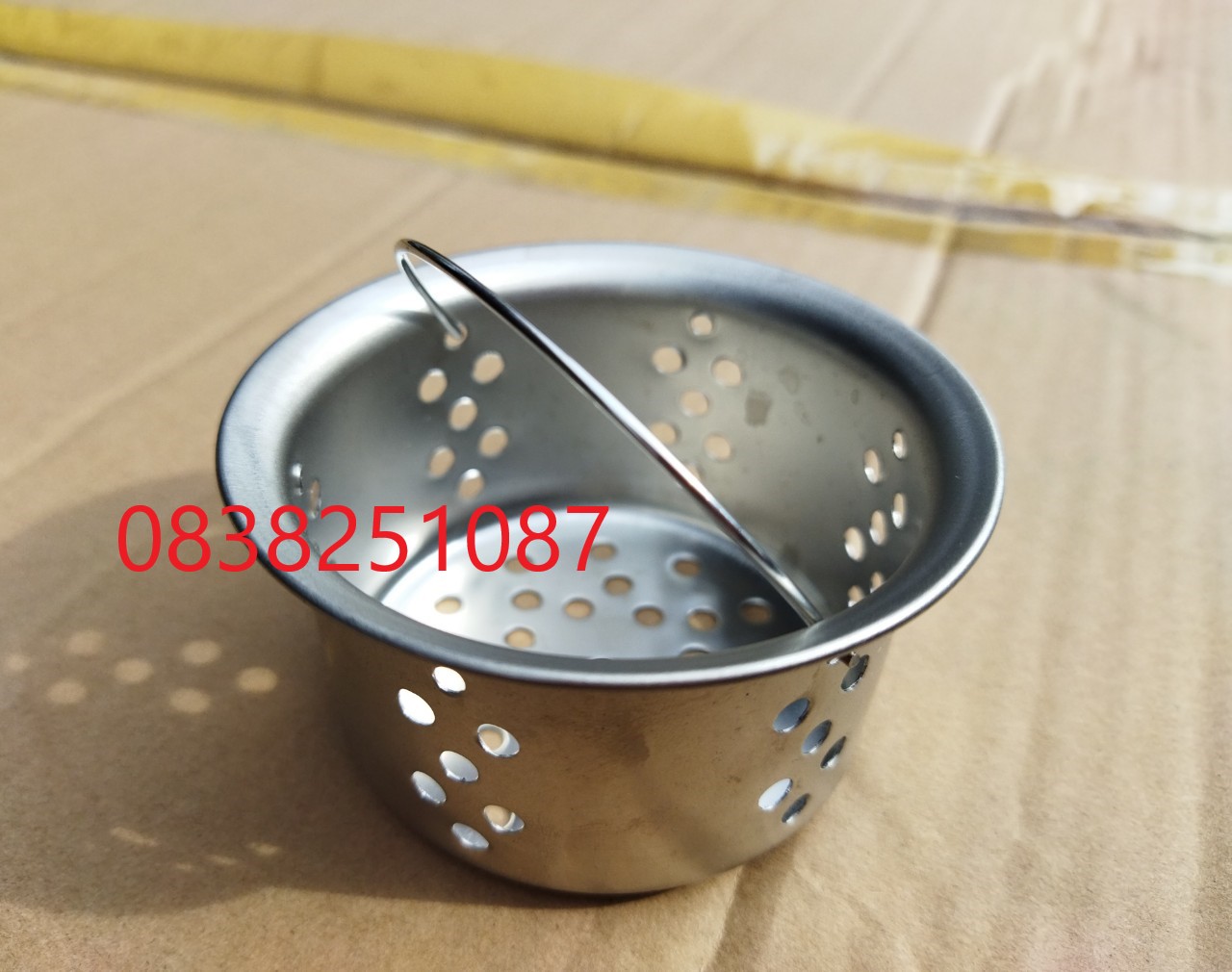 Giỏ lọc rác inox bồn rửa bát, giỏ lọc rác chậu rửa bát, phễu lọc rác bồn rửa chén (Dk75 x 40)