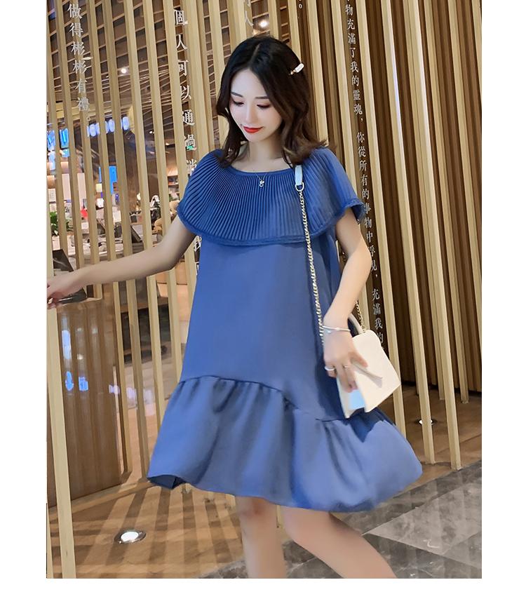 [HCM]Đầm bầu voan phối cổ xếp ly