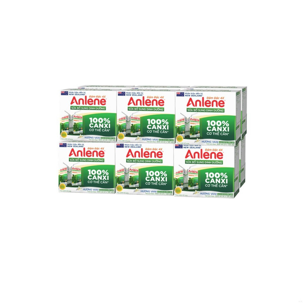 Combo 4 Lốc Sữa Pha Sẵn Anlene đậm đặc 4x vani 125ml