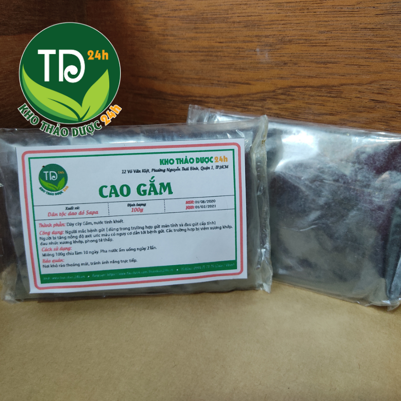 [HCM][100 gram] Cao gắm thảo dược của người Tày trị bệnh xương khớp đặc biệt là bệnh gout hiệu quả 100% thiên nhiên | Kho thảo dược 24h