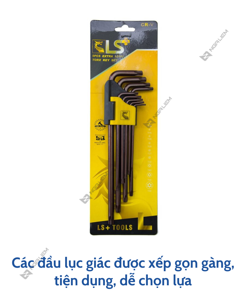 Bộ lục giác S2 9 món LS+ (Bông – Bi Dài)