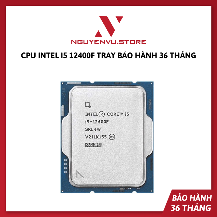 Intel Core i5 12400f CPU (tray no box)-3 years warranty
