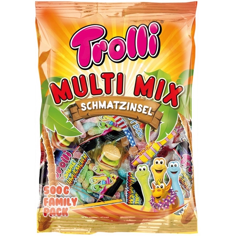Kẹo Dẻo Trolli Multi Mix gói 500gr