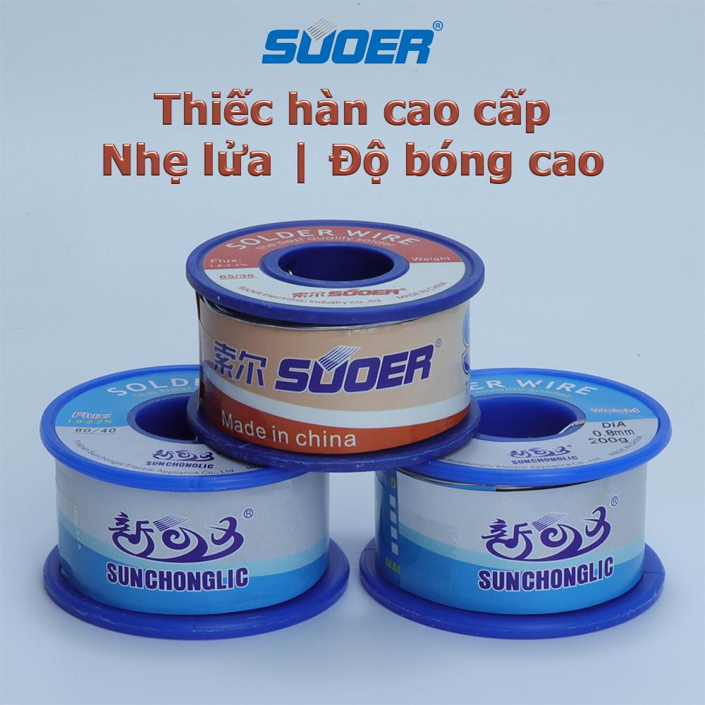 Thiếc hàn cao cấp suoer 60/40 65/35 nhẹ lửa độ bóng cao