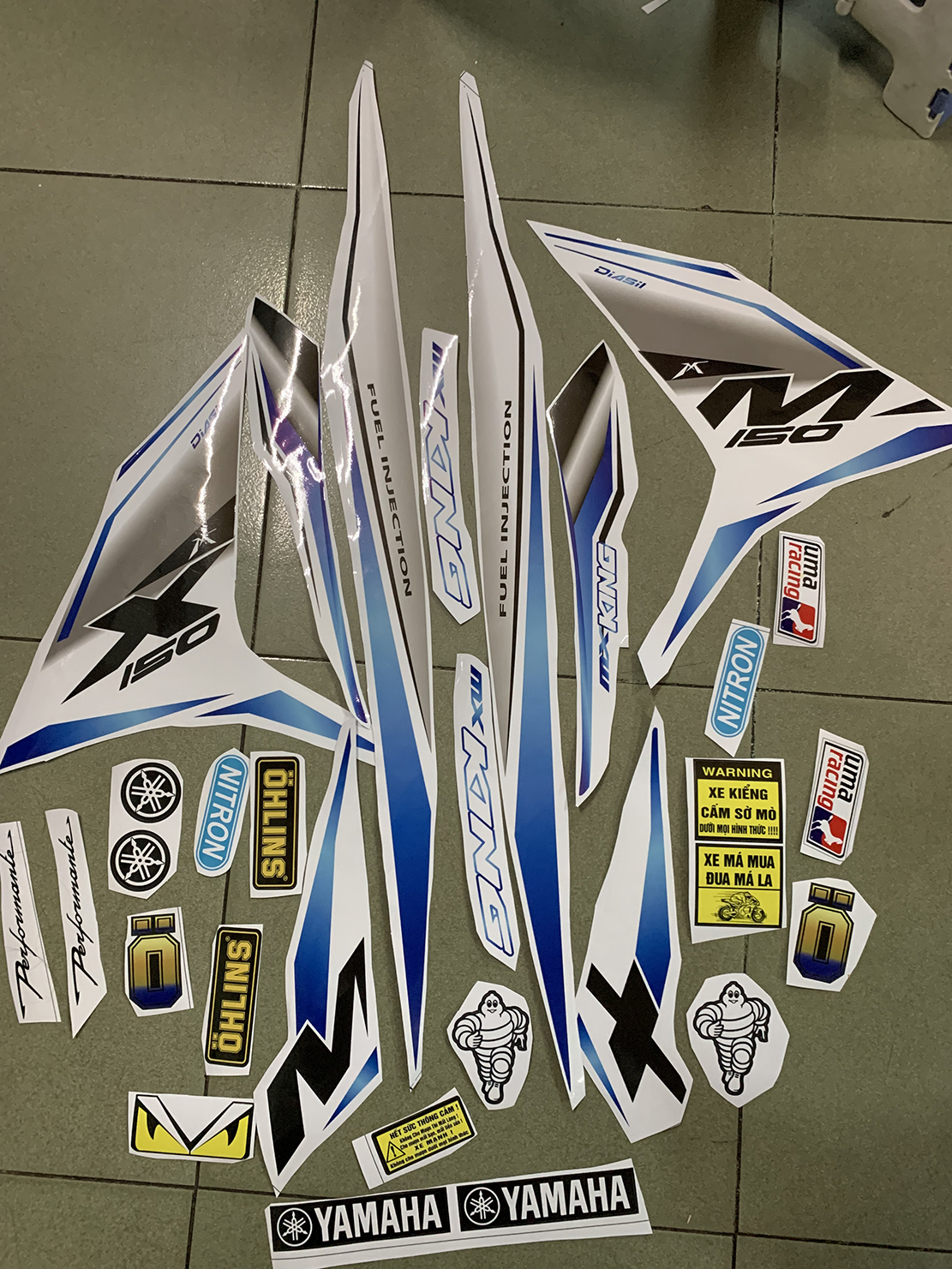 Tem exciter 150 bạc MX