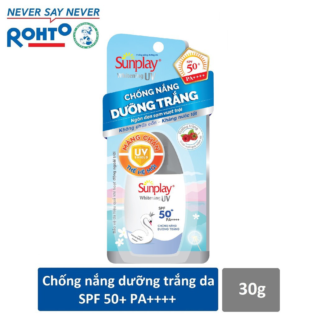 [HCM]Sữa chống nắng dưỡng da trắng đẹp Sunplay Whitening Uv spf 50+ pa++++ 30g sản phẩm đa dạng chất lượng tốt đảm bảo an toàn sức khỏe người dùng vui lòng inbox để shop tư vấn thêm