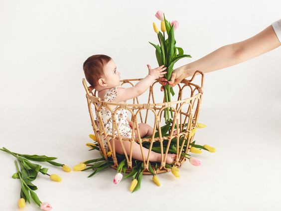 GIÁ THANH LÝ Sọt Mây Siêu Xinh Xắn Hàng Xuất Khẩu Đựng Đồ Chơi Trang Trí Nhà Cửa Kích Thước D54 * H39 cm Vintage Boho Giá Xuất Khẩu