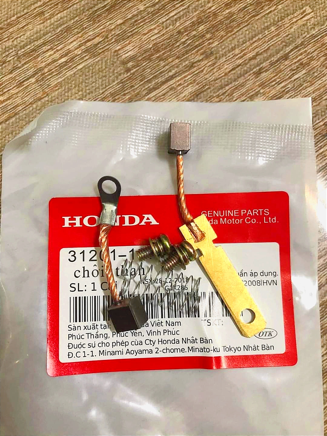 Chổi than đề xe máy Honda, Yamaha loại 1