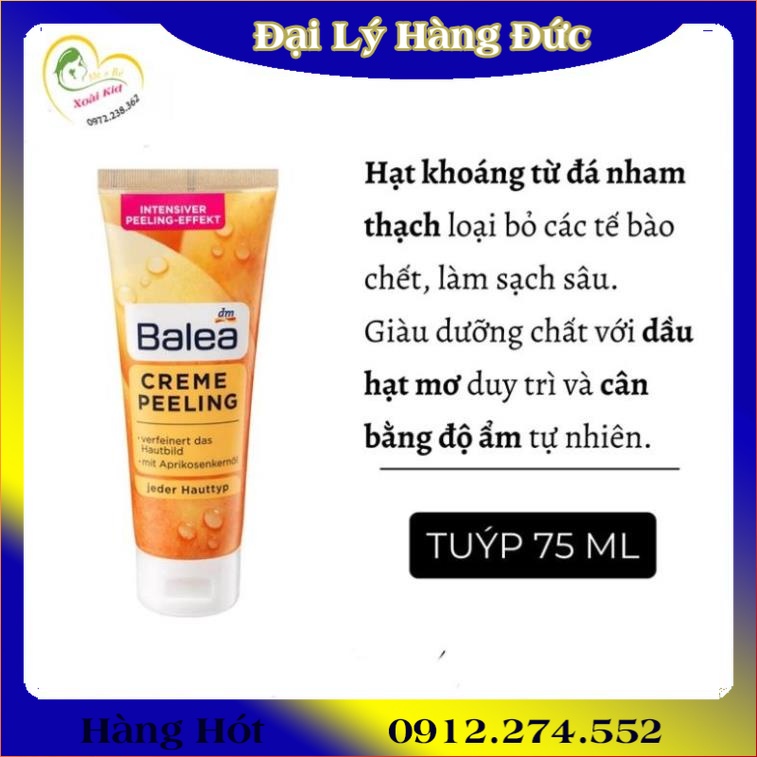 Hàng nội địa Đức Đủ Bill]Tẩy da chết mặt Balea 75ml [Hàng nội địa Đức Đủ Bill]
