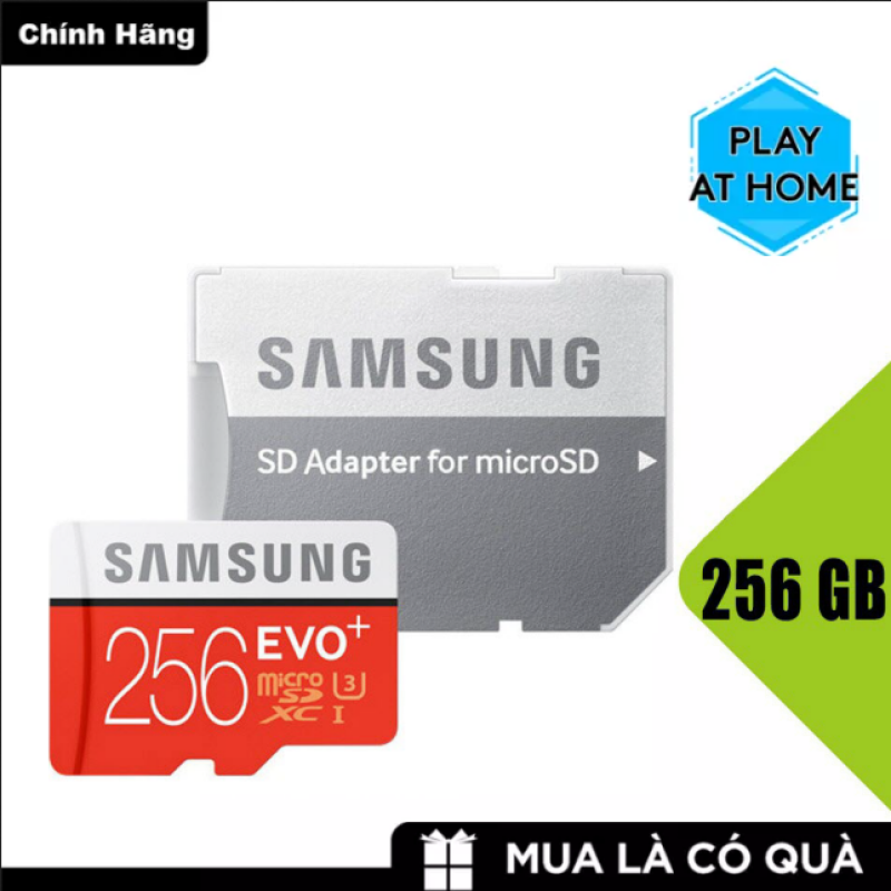 [ Hàng Mới ]  Thẻ nhớ MicroSDXC Samsung Plus 256GB U3 4K - Box Hoa New 2020 (Đỏ) - Tốc độ đọc 100Mb/s - Tốc độ ghi 90Mb/s - Bảo hành 3 năm