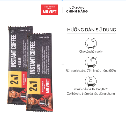 Cà Phê Hòa Tan 2 trong 1 Mr.Việt Instant coffee MR.VIET