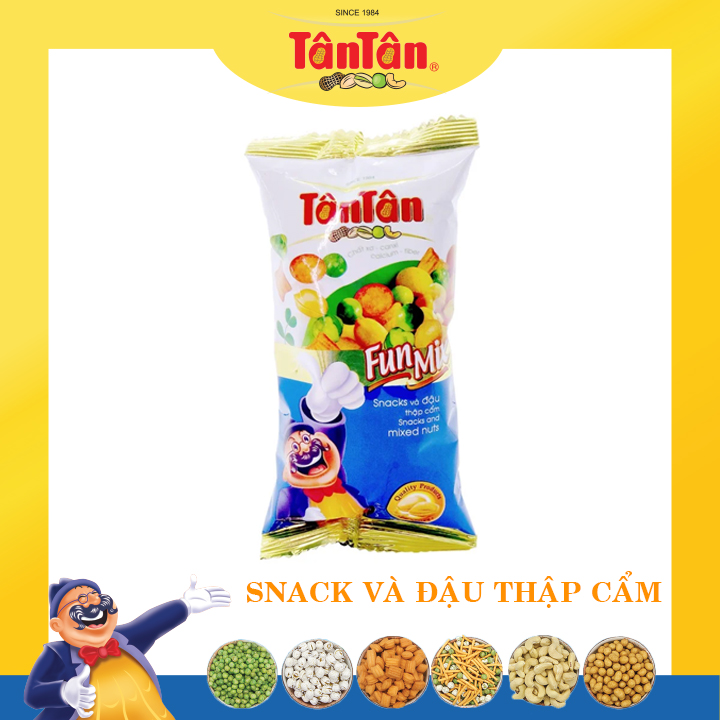[Giá Ưu Đãi] Snack và Đậu Thập Cẩm Tân Tân 28g - Combo 5 Gói