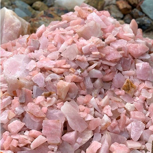 Đá Thô Thạch Anh Hồng (0,5 kg)
