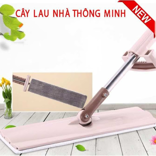 CÂY LAU NHÀ TỰ VẮT PHẲNG THÔNG MINH SPIN MOP XOAY 360 ĐỘ - TẶNG KÈM 1 BÔNG LAU, KHÔNG PHẢI KHOM LƯNG, KHÔNG DÙNG TAY VẮT
