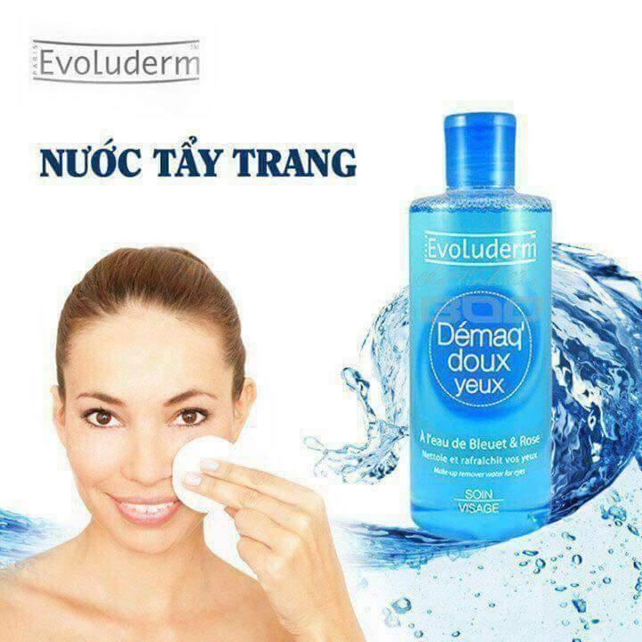 [HCM]nước tẩy trang evolum - chai xanh
