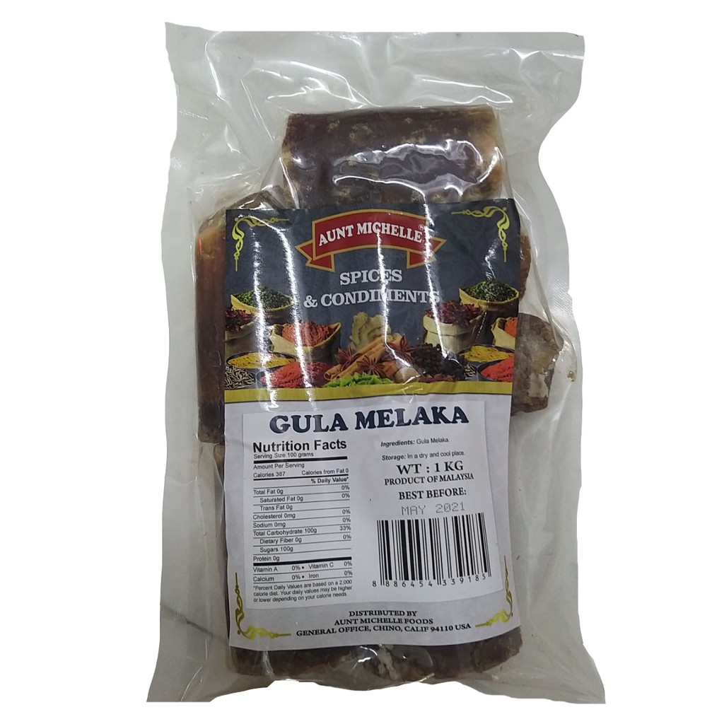 Đường thốt nốt hiệu Aunt Michelle Gula Melaka - Xuất xứ Malaysia 1kg