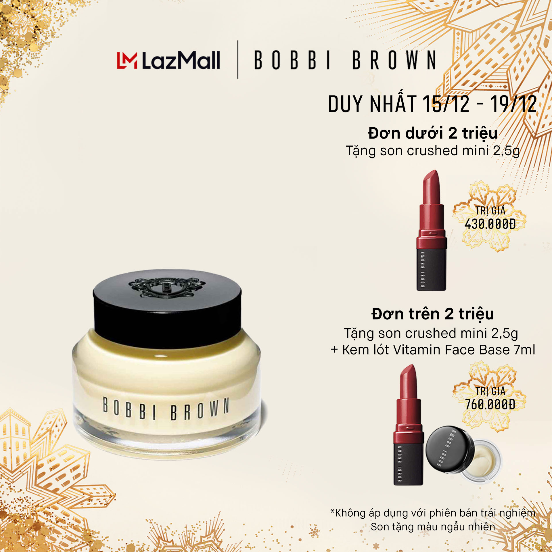 ĐỘC QUYỀN 12-14 12 - Bobbi Brown - Bộ 2 món Kem lót dưỡng da Bobbi Brown
