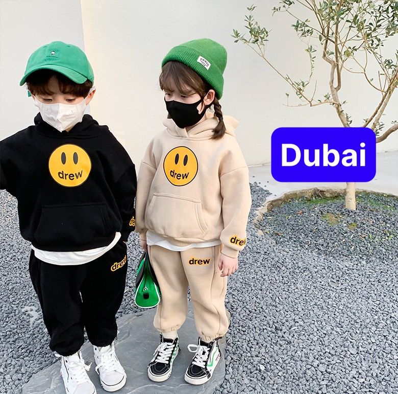 SÉT ĐỒ BỘ NỈ DÀY DA CÁ HODDIE QUẦN ÁO TRẺ EM , BÉ TRAI BÉ GÁI THU ĐÔNG UNISEX CHO BÉ TỪ 1 TUỔI ĐẾN 6 TUỔI CAO CẤP ELSA - DUBAI FASHION