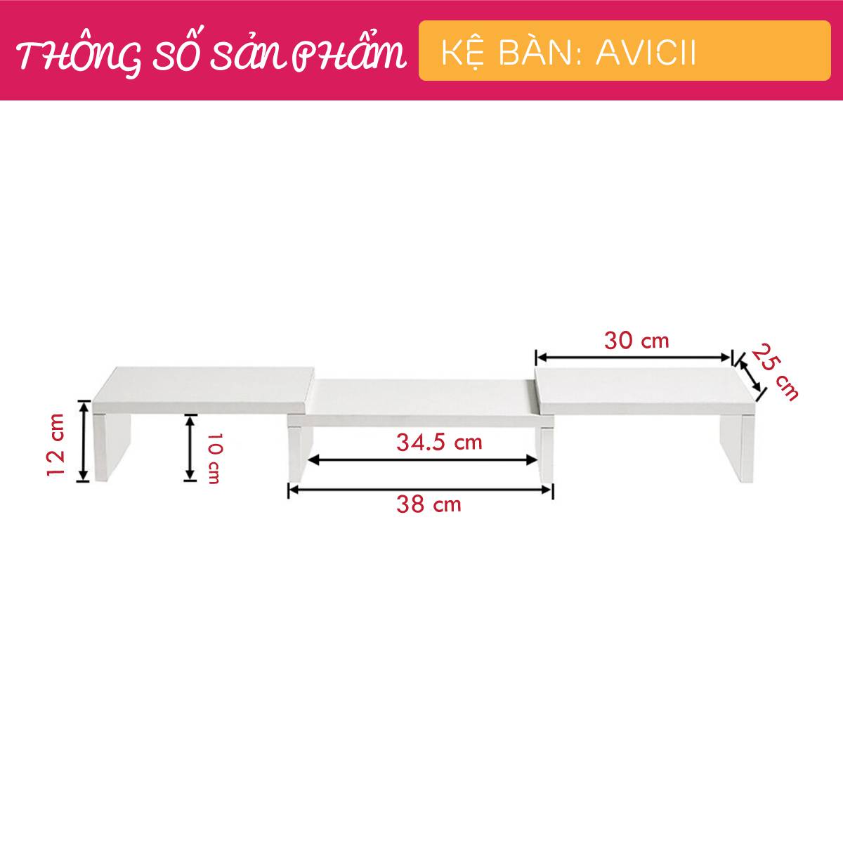 Kệ sách gỗ để bàn kệ sách mini SMLIFE Avicii