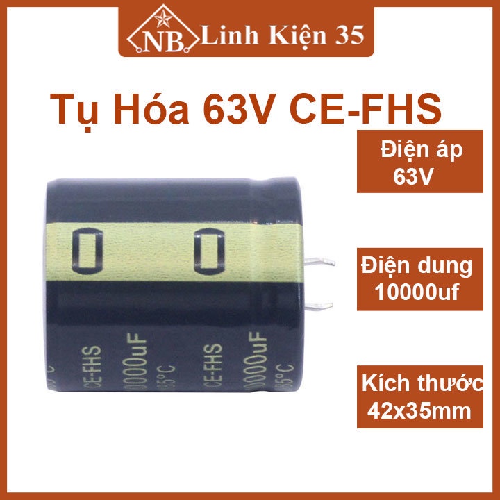 Tụ hóa phân cực 63v 10000uf deawoo ce-fhs chất lượng cao