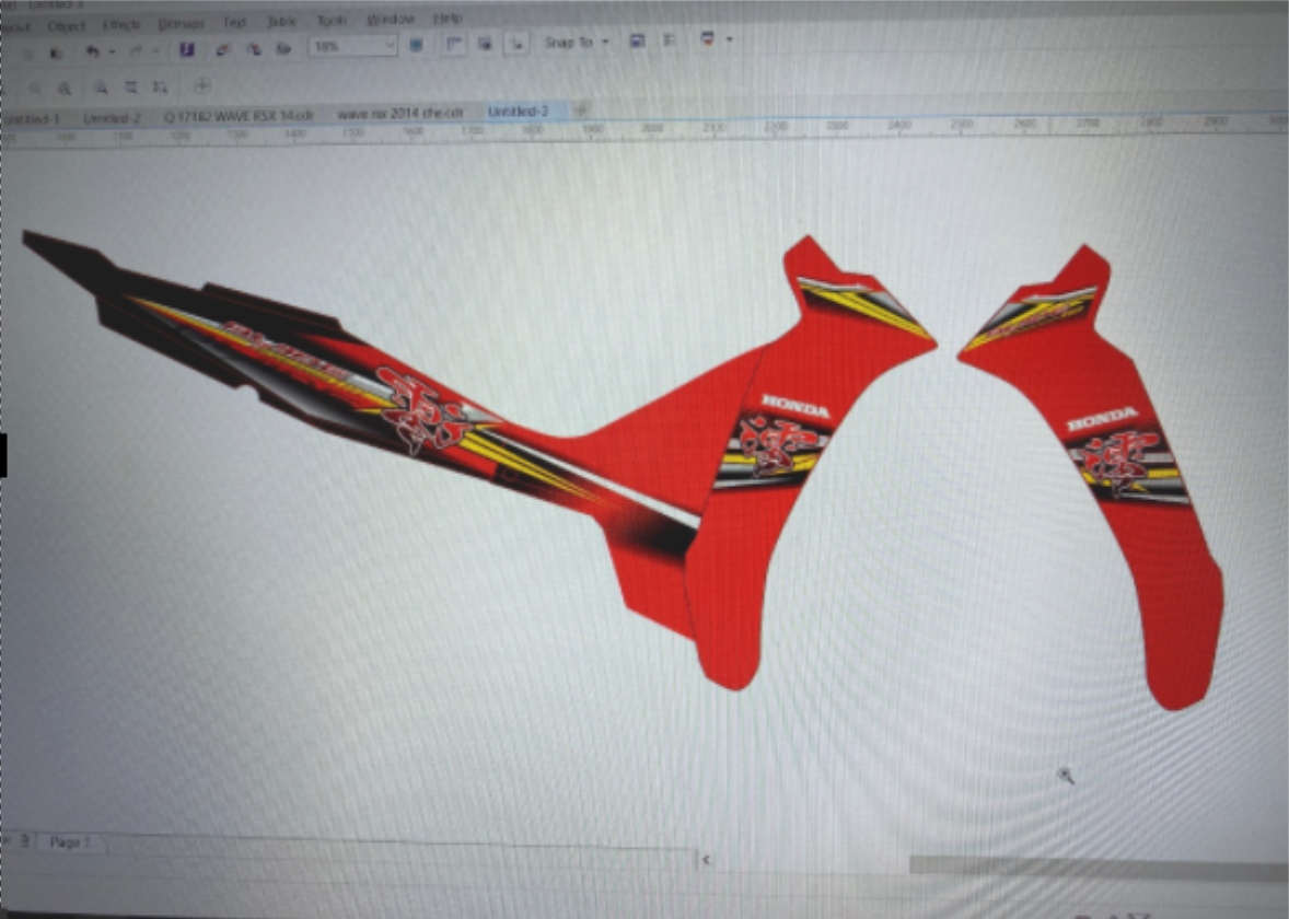 Tem rời honda wave blade 110 đỏ đen