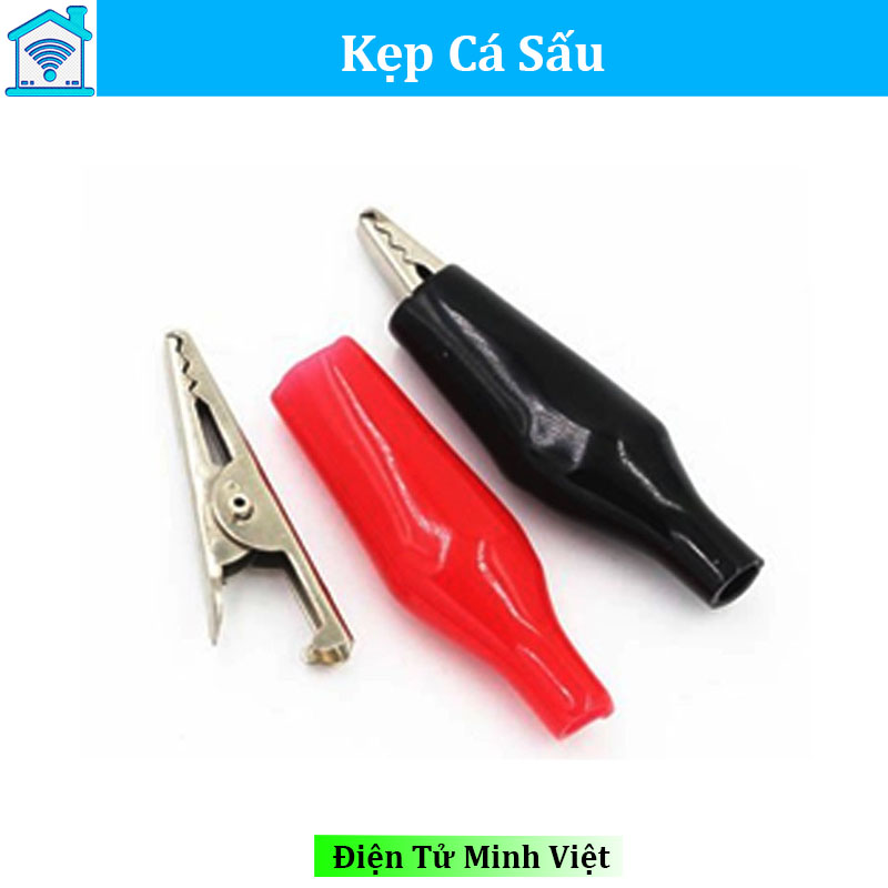 Bộ 10 Đầu Kẹp Cá Sấu 2.6cm ( 5 Đỏ - 5 Đen )