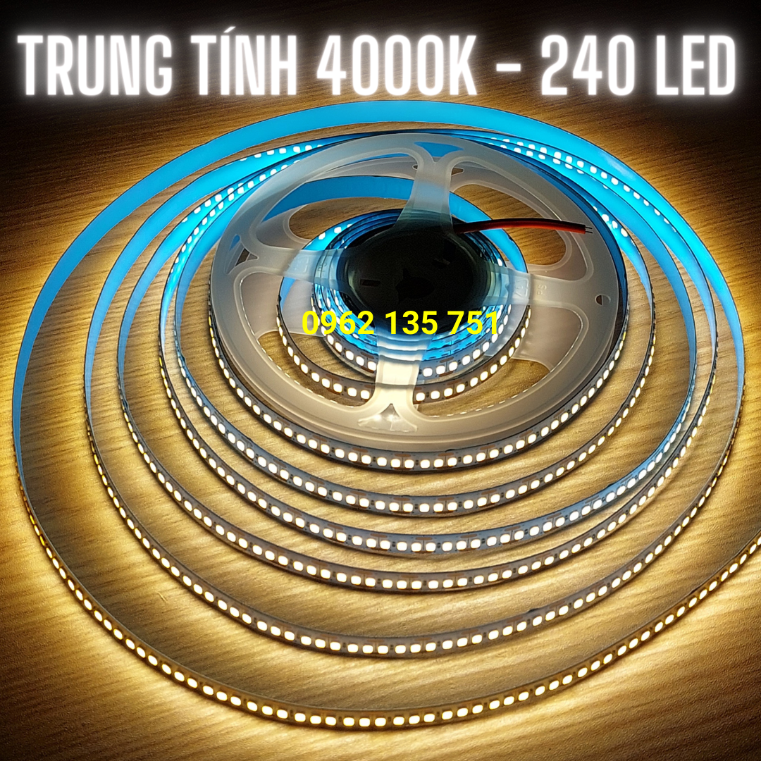Led rope 5 meters 12v 2835 white yellow neutral 120 led